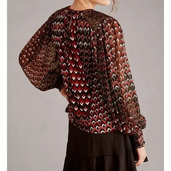 Bl-nk Sequin-Embellished Blouse